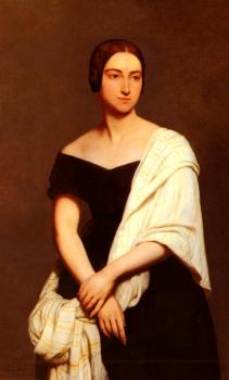 阿裡 謝弗 Portrait of Mrs Frederick Kent